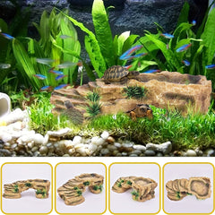 Resin Dock Rectangular Turtle Tank Decoration