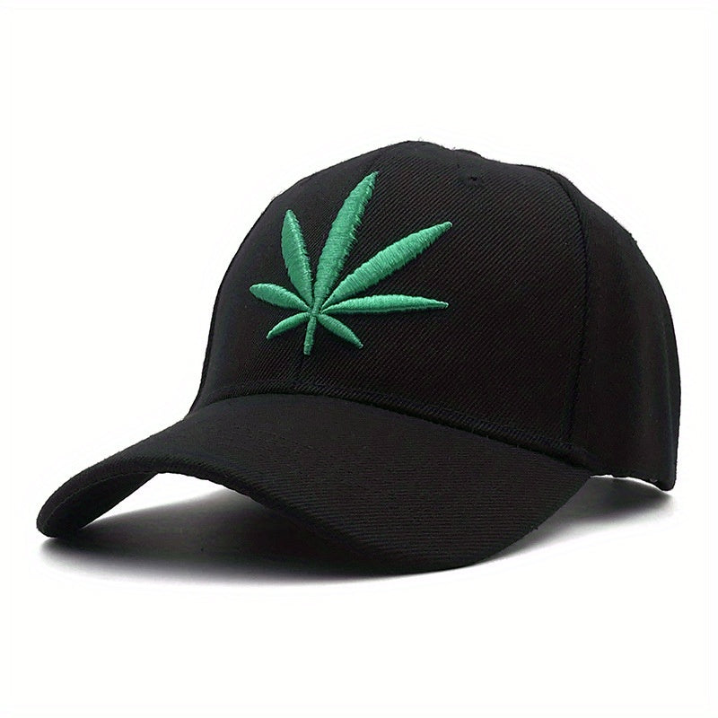 Leaf Embroidery Baseball Cap Camouflage Dad Hat Hip Hop Adjustable Sun Hats