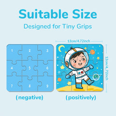 Space Theme Jigsaw Puzzles for Kids, Educational Toy with Astronaut Planets