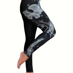 Ombre Butterfly Print Leggings