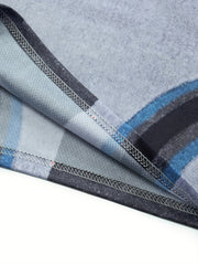 Men's Geometric Pattern Tee for Summer Outdoors