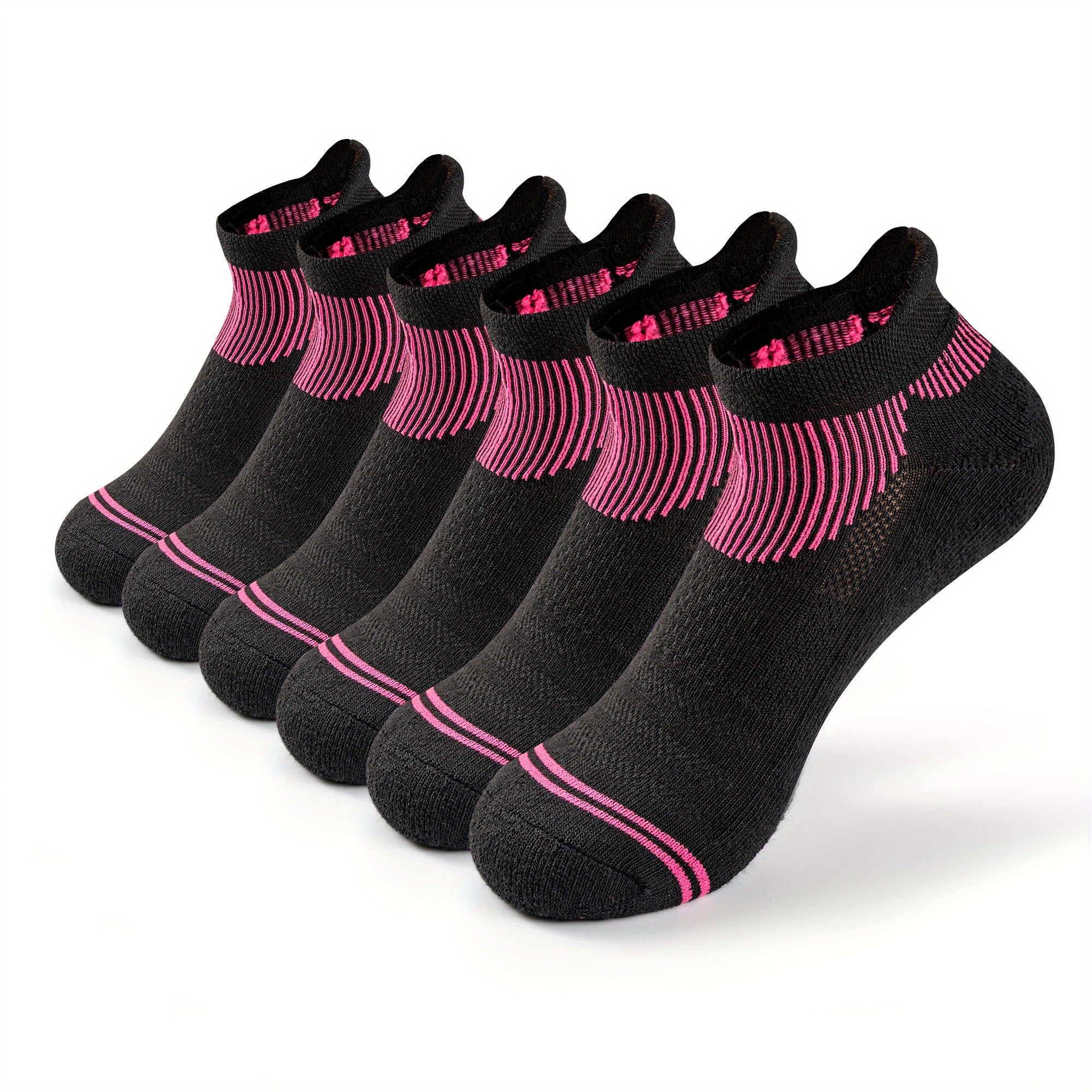 AceFine 6 Pairs Short Sports Socks Thick Low Cut Ankle Women's Stockings