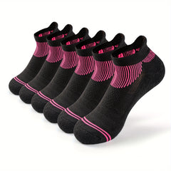 AceFine 6 Pairs Short Sports Socks Thick Low Cut Ankle Women's Stockings