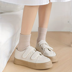 6 Pairs Women's Thin Solid Mid Tube Socks Soft & Elastic Stockings