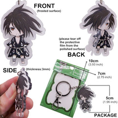 Anime Cartoon Figures Keychain Toys Double Sided Acrylic Keyring