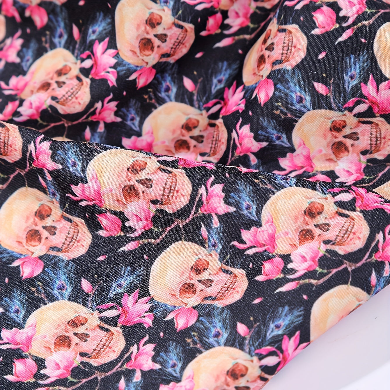 5pcs Halloween Headband Scarf Elastic Turban Skull Pumpkin Print
