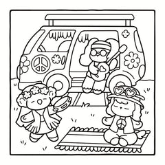 Cozy Eras Coloring Book for Kids Yoga Pose Scenes with Adorable Animals