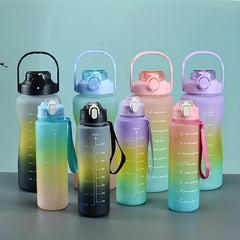 Gradual Water Bottle Set 3 Pieces with Straw for Home and Travel