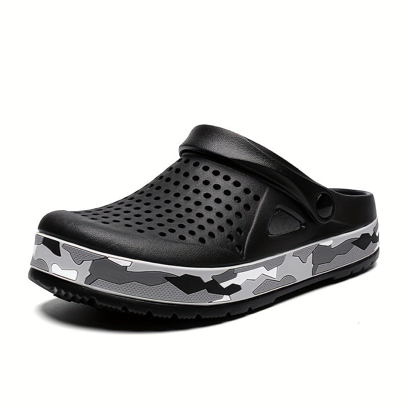 Men's Breathable No Tie Slip On Clog Sandals Casual Outdoor Walking Shoes