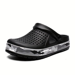 Men's Breathable No Tie Slip On Clog Sandals Casual Outdoor Walking Shoes