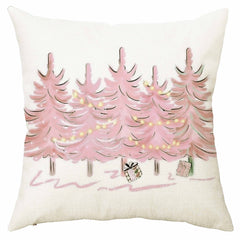 Christmas Linen Blend Pillowcases Set - Office Bedroom Farmhouse Decor