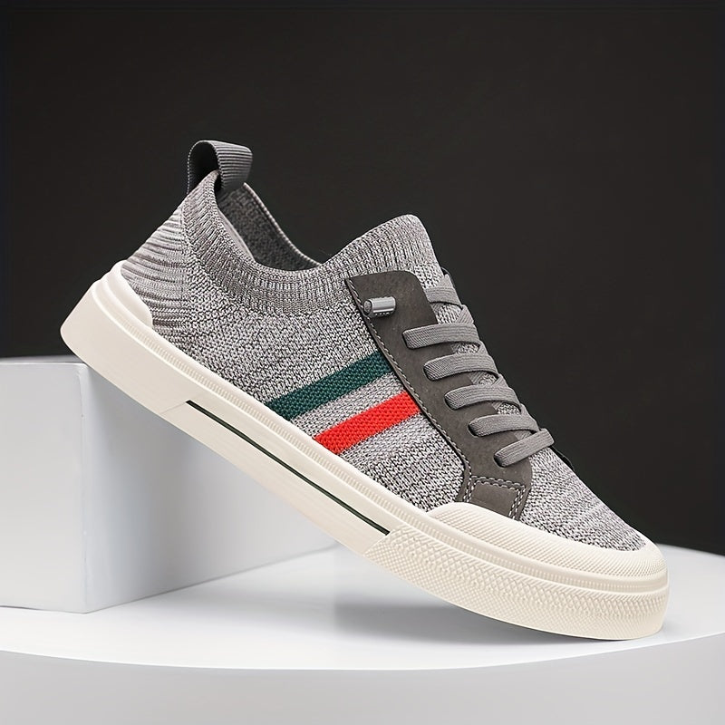 Men's Lace Up Knit Sneakers - Breathable, Assorted Colors