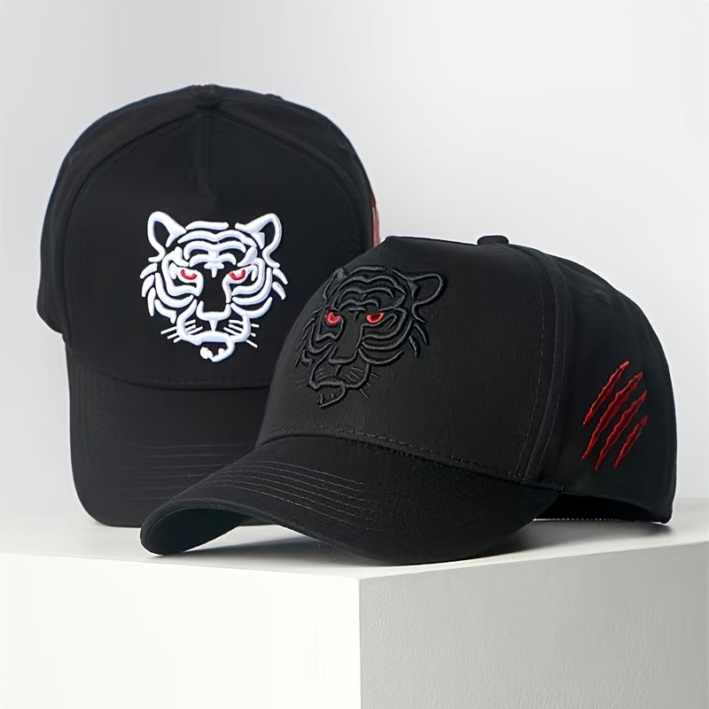 Tiger Head High Top Baseball Cap Men's Women's Plus Size Peaked Cap