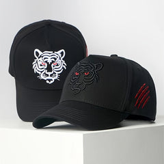 Tiger Head High Top Baseball Cap Men's Women's Plus Size Peaked Cap