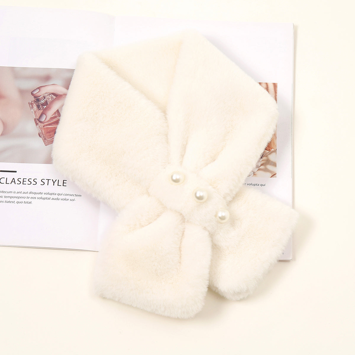 Soft Pearl Knit Scarf