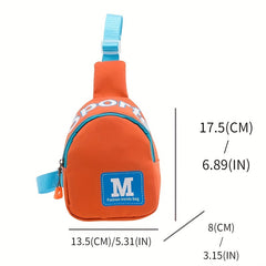 Kids Contrast Chest Bag Boys Messenger Bag Mini Shoulder Bag