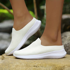 Women's Knit Outdoor Slip-On Mules Comfy Slides