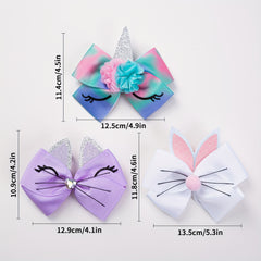 Bunny Unicorn Cat Hair Clips Animal Pattern Hair Accessories