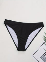 Strapless Bikini Set Plain Stretchy Minimalism Swimsuit