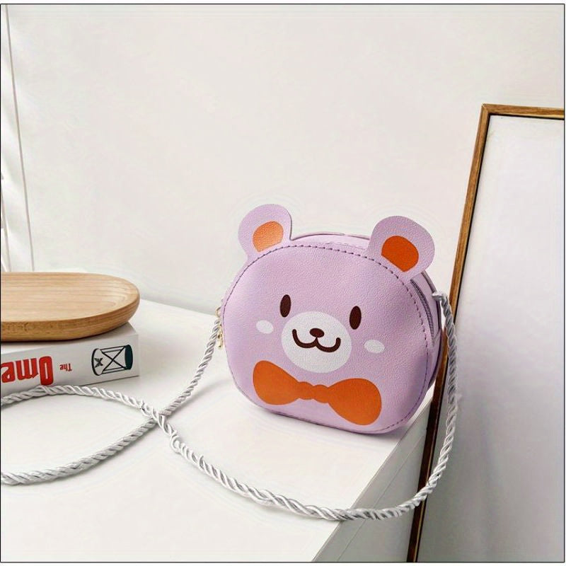 Girls Cartoon Bear Pattern Mini Shoulder Bag