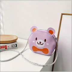 Girls Cartoon Bear Pattern Mini Shoulder Bag