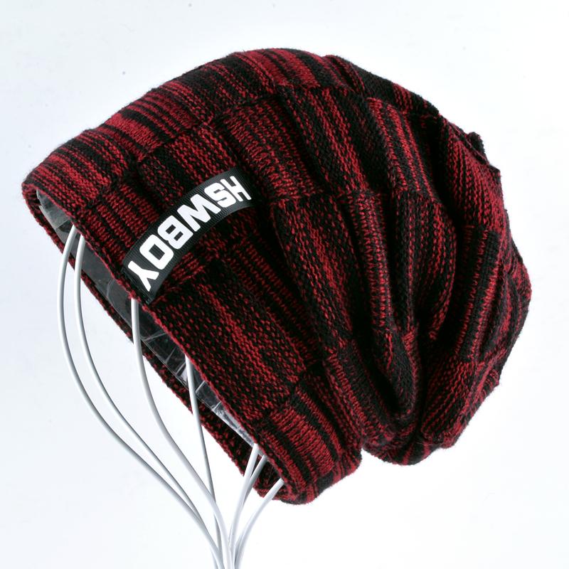 Men's Warm Knit Beanie Hat Thick Winter Cap
