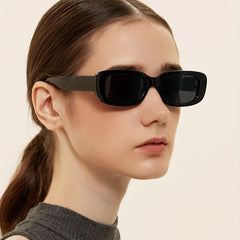 Rectangle Frame Sunglasses Y2K Hiphop Solid Glasses UV400