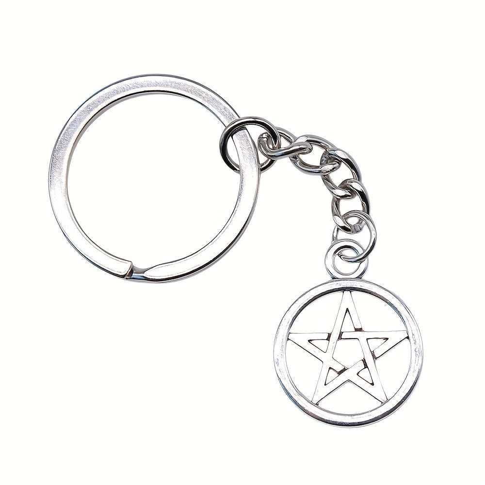 Vintage Pentagram Pendant Keychain