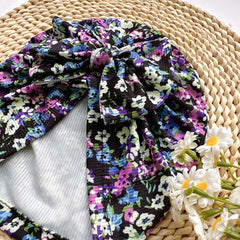 Baby Spring Summer Thin Headband Soft And Comfortable Bow Print Hat