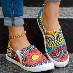 Floral Pattern Flat Shoes Women's Lightweight Casual Shoes