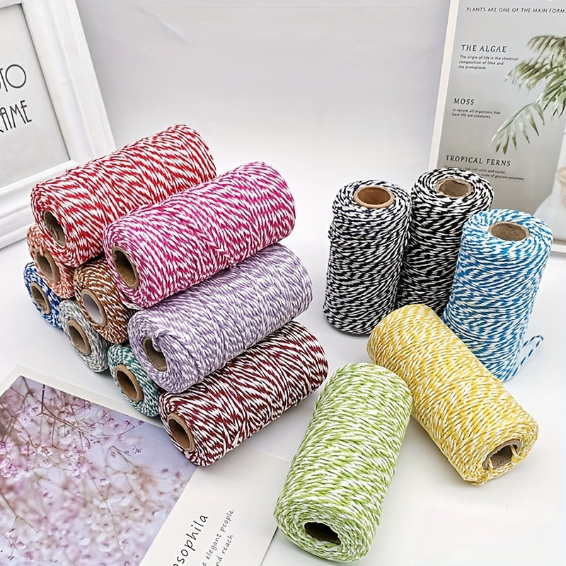 100m Cotton Rope Christmas Gift Packaging 2mm Thick Tape Vase Decoration
