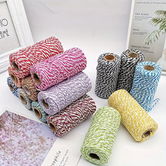 100m Cotton Rope Christmas Gift Packaging 2mm Thick Tape Vase Decoration