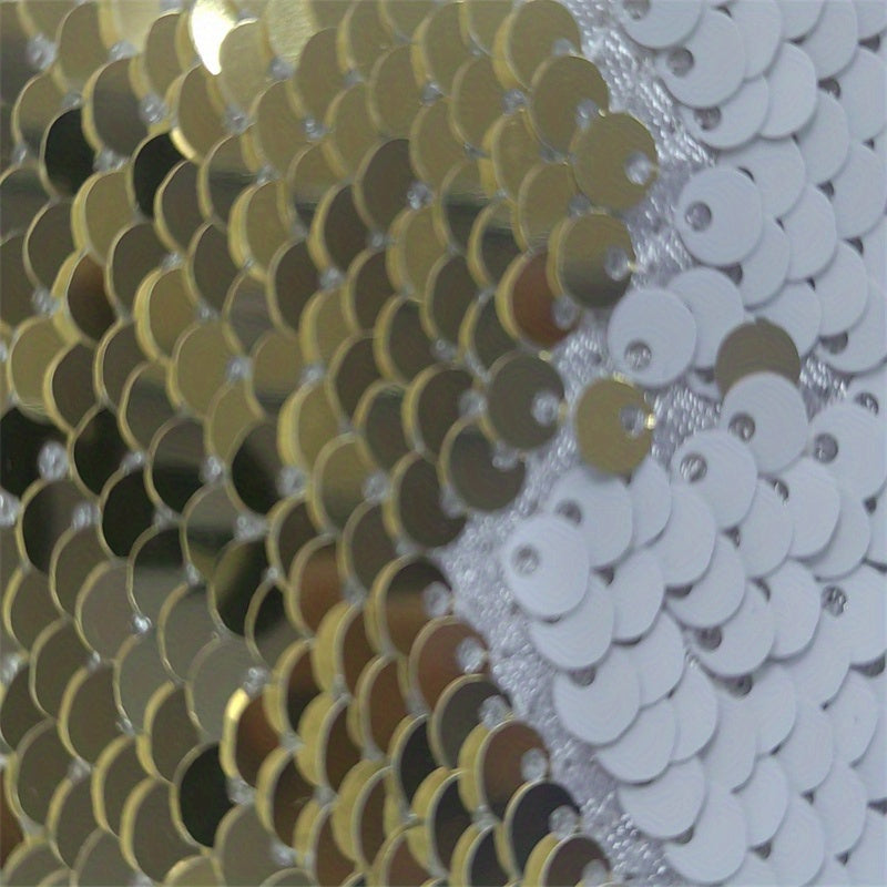 1pc 5mm Reversible Fish Scale Sequin Backdrop Fabric 1 Yards 49inch
