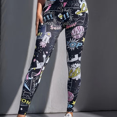 Printed Yoga Pants High Stretch Fitness Workout Running Leggings
