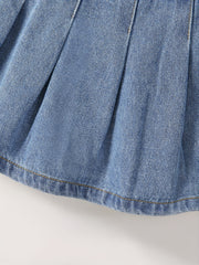 Girl's Denim 2pcs Jacket & Shorts Set Street Style Casual Outfits