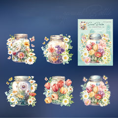 10 Pieces PET Sticker Pack Fragrance Bottle DIY Decoration Materials
