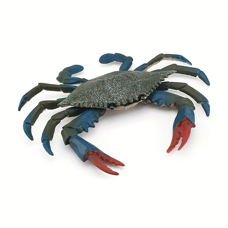 Solid Red Crab Sand Crab Marine Life Model Simulation Animal Toy