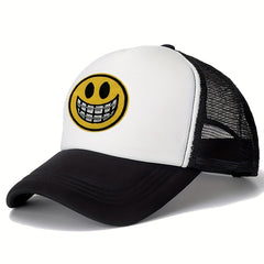 Steel Teeth Smiling Baseball Cap Mesh Trucker Hat Adjustable Sun Hats