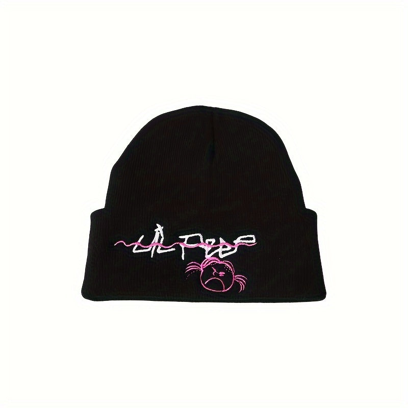 Stylish Letter Cartoon Embroidered Knitted Hat for Winter