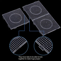 4Pcs Fuse Beads Boards 5mm Large Clear Plastic Pegboards for Jewelry Making
