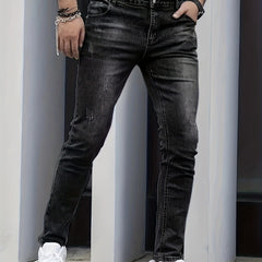 Men's Slim Fit Distressed Stretch Denim Jeans