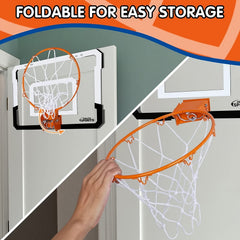 Indoor Mini Basketball Hoop Over The Door For Kids with 4 Balls