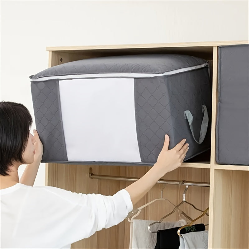 Storage Bag with Transparent Window for Bedding & Clothing