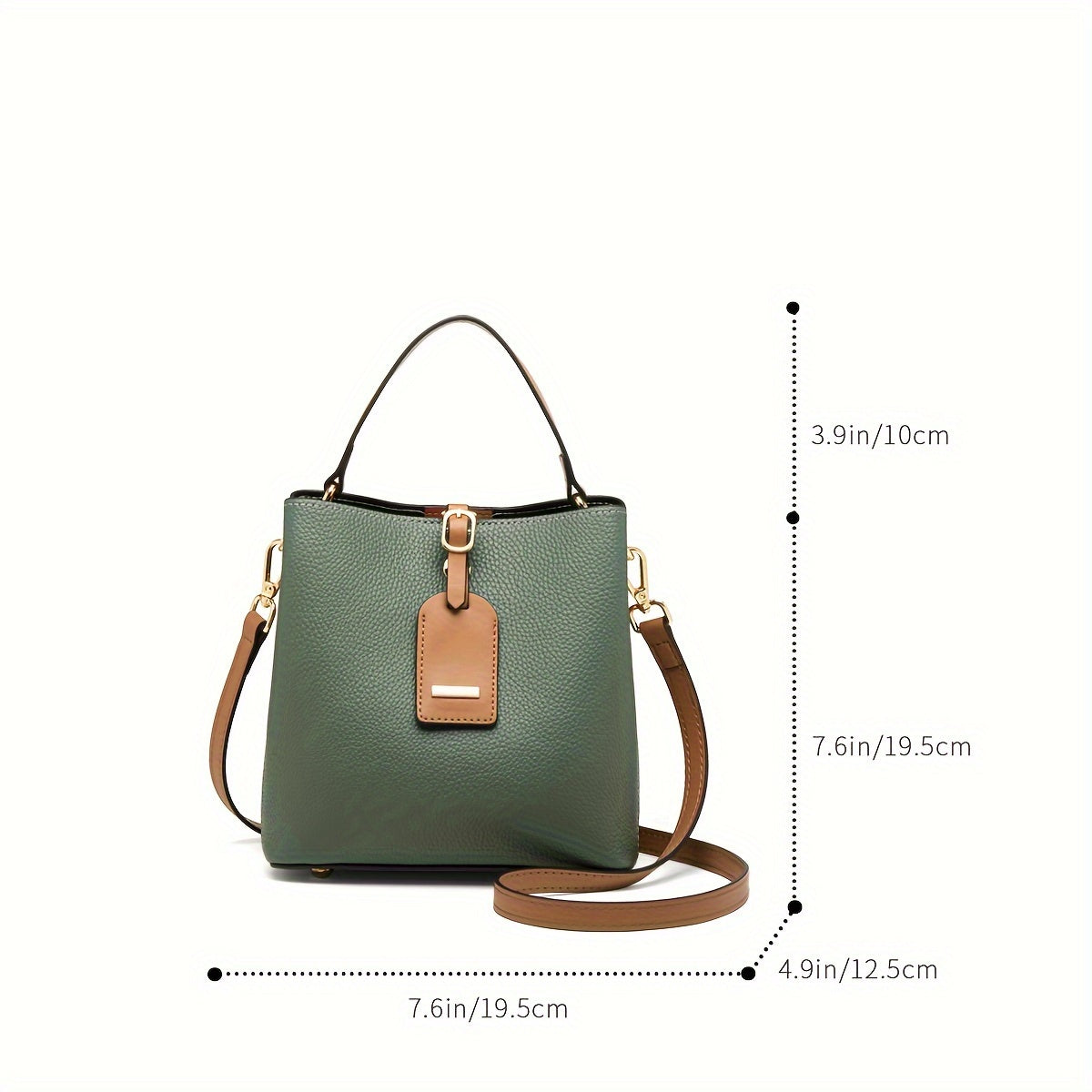 ZOOLER Large Capacity Leather Bucket Bag Crossbody