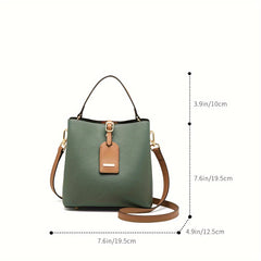 ZOOLER Large Capacity Leather Bucket Bag Crossbody