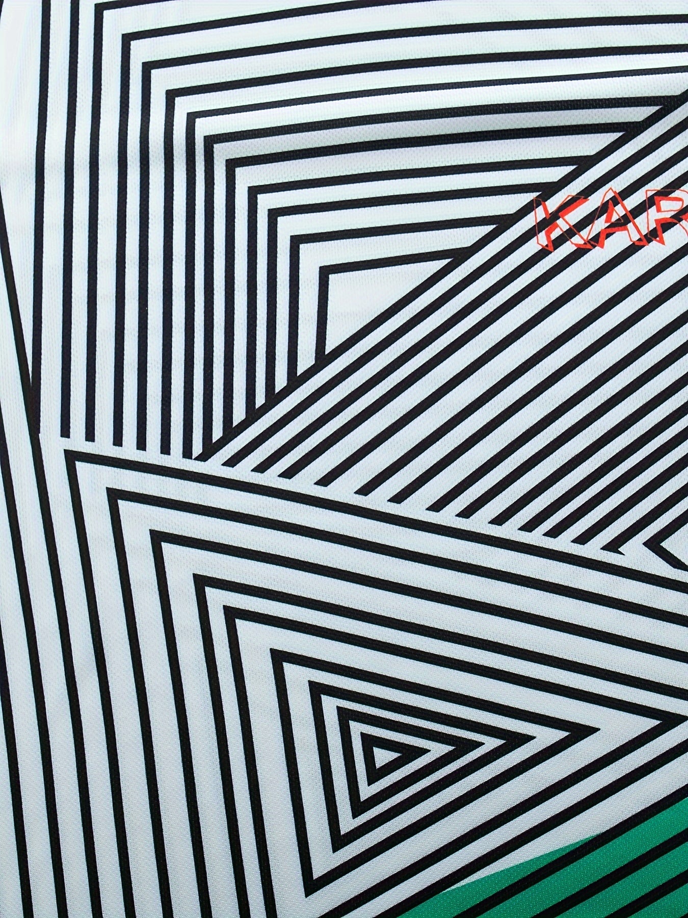 Men's Geometric Pattern V Neck Tee for Spring Fall