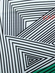 Men's Geometric Pattern V Neck Tee for Spring Fall
