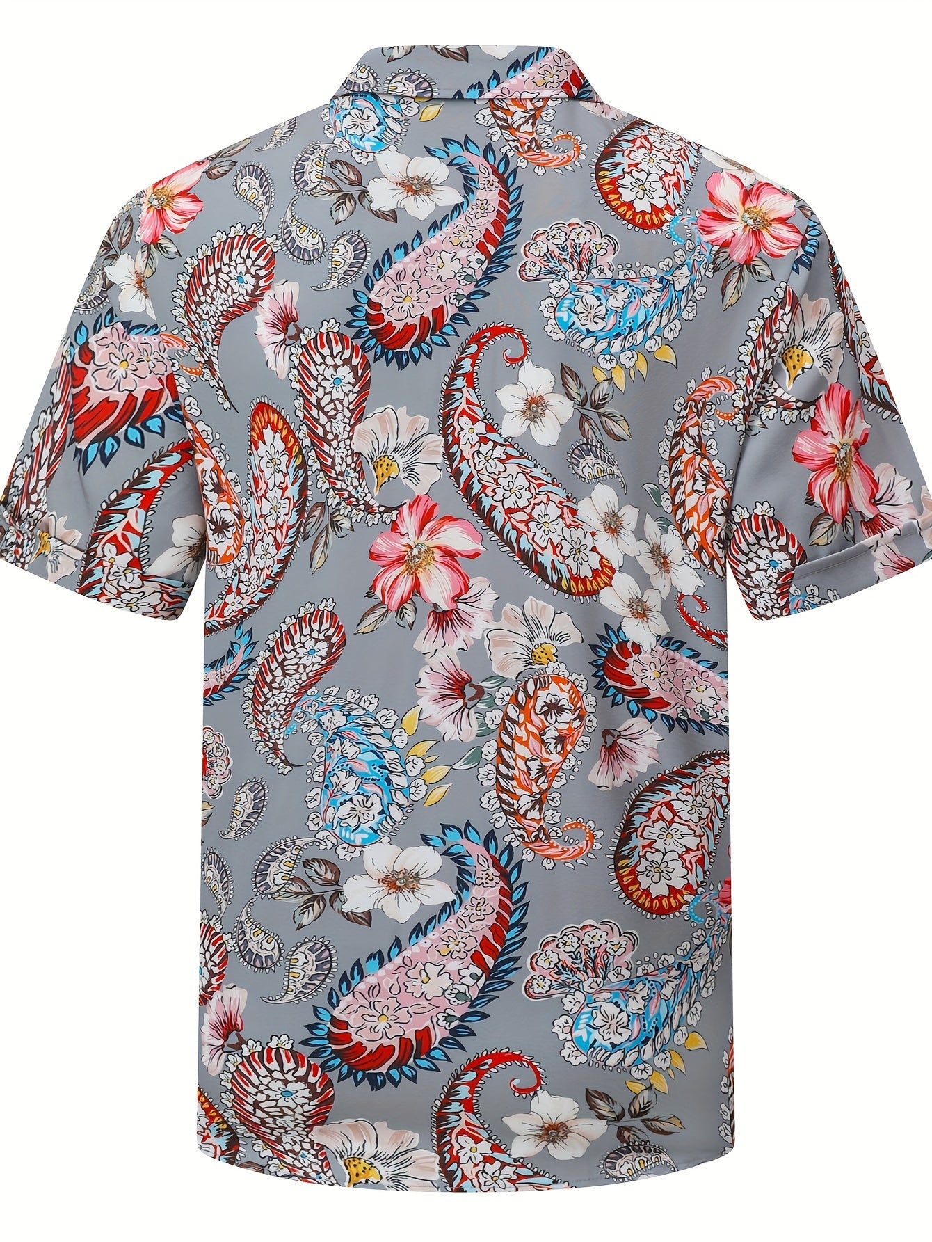 Paisley Pattern Hawaiian Shirt Men's Casual Allover Print