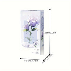 DIY Building Blocks Rose Flower Desktop Decoration ABS Material