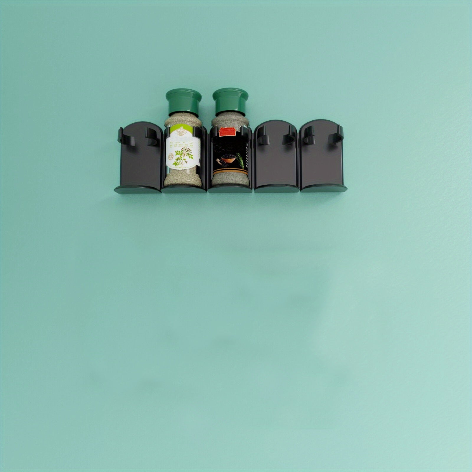 Wall Mounted Spice Jar Holder for Kitchen Organization